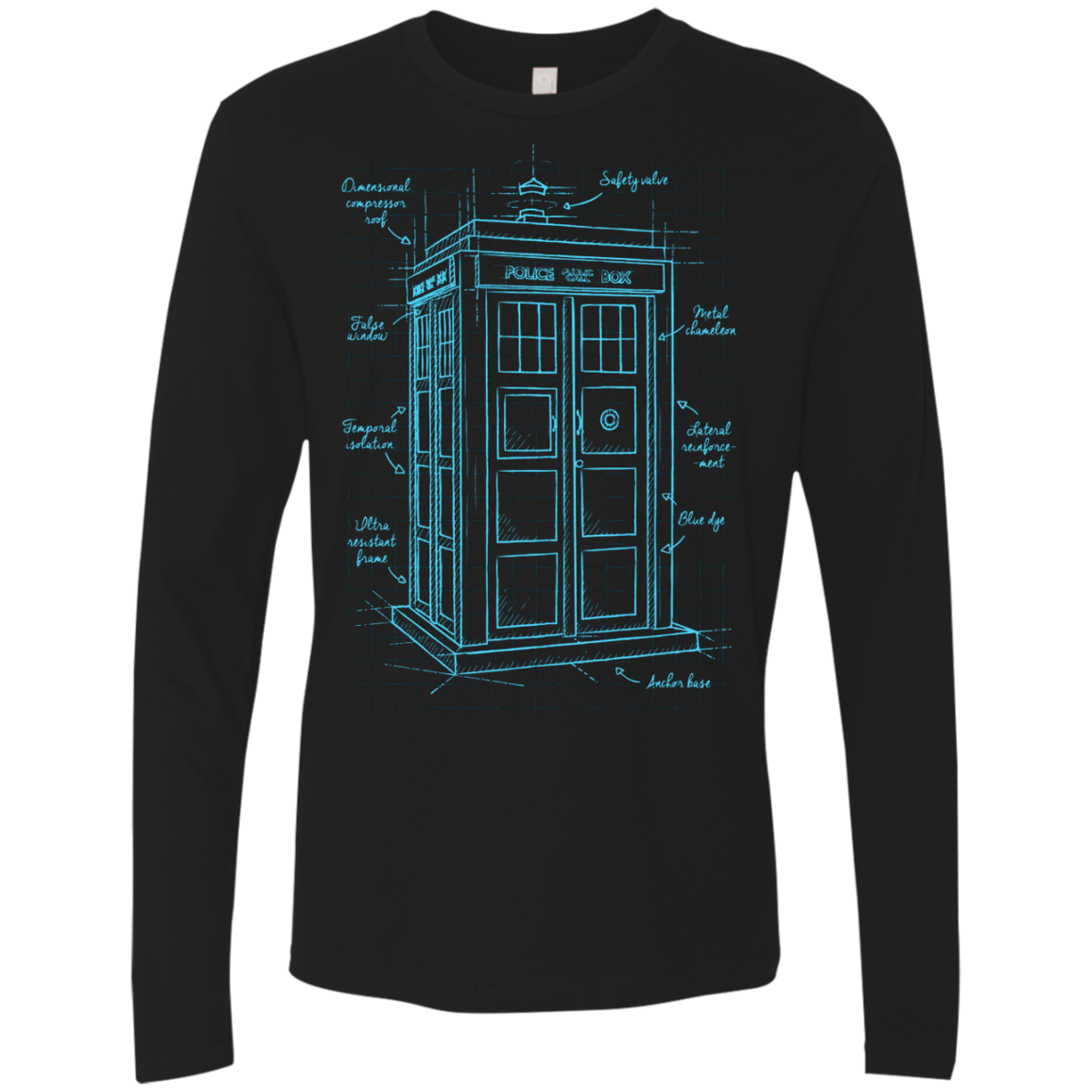 Tardis Plan Men's Premium Long Sleeve