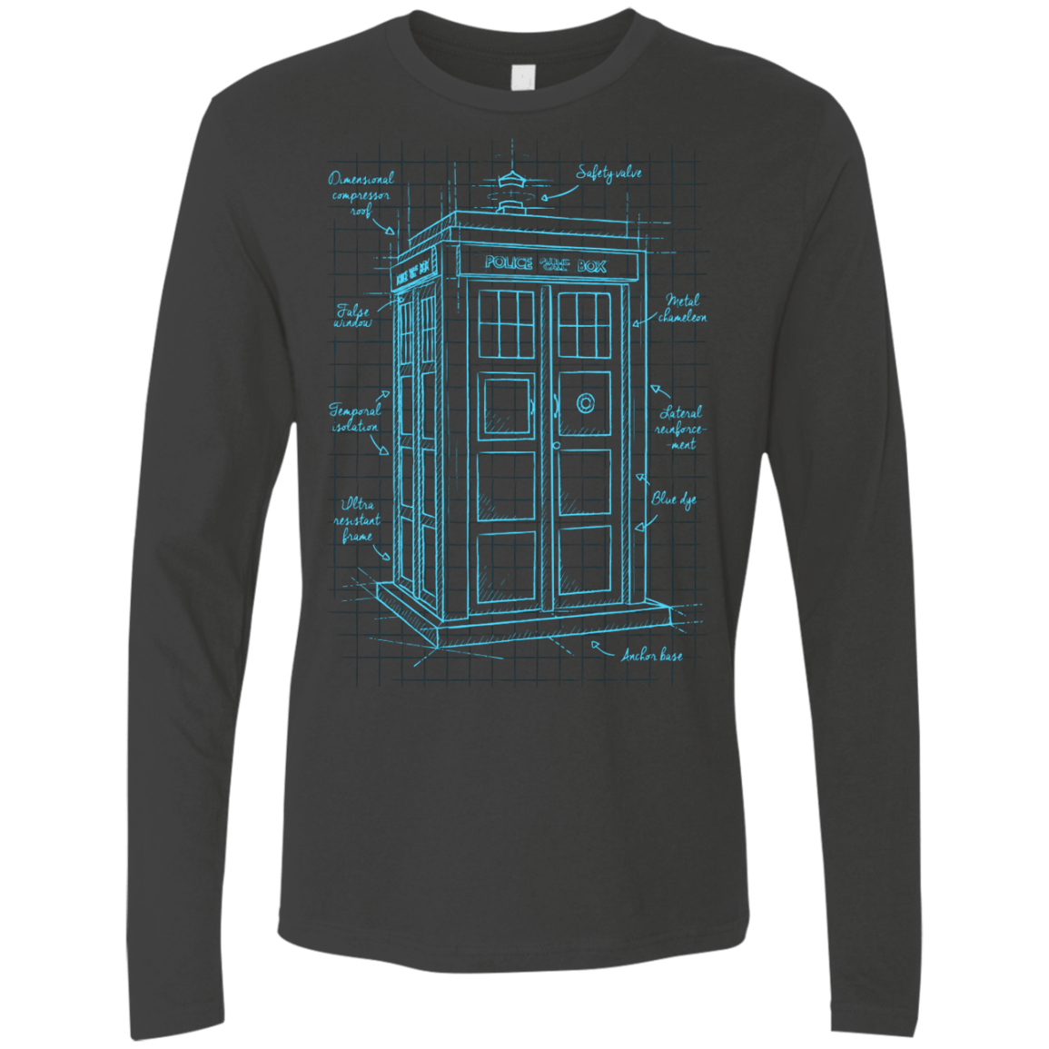Tardis Plan Men's Premium Long Sleeve