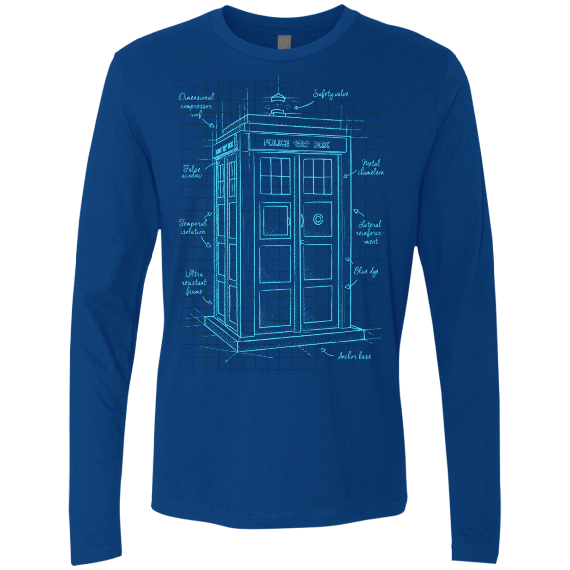 Tardis Plan Men's Premium Long Sleeve