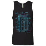 T-Shirts Black / S Tardis Plan Men's Premium Tank Top