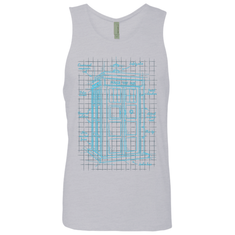 T-Shirts Heather Grey / S Tardis Plan Men's Premium Tank Top