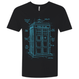 T-Shirts Black / X-Small Tardis Plan Men's Premium V-Neck