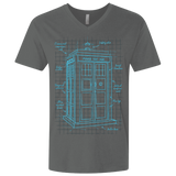 T-Shirts Heavy Metal / X-Small Tardis Plan Men's Premium V-Neck