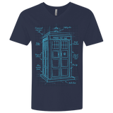 T-Shirts Midnight Navy / X-Small Tardis Plan Men's Premium V-Neck