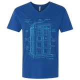 T-Shirts Royal / X-Small Tardis Plan Men's Premium V-Neck