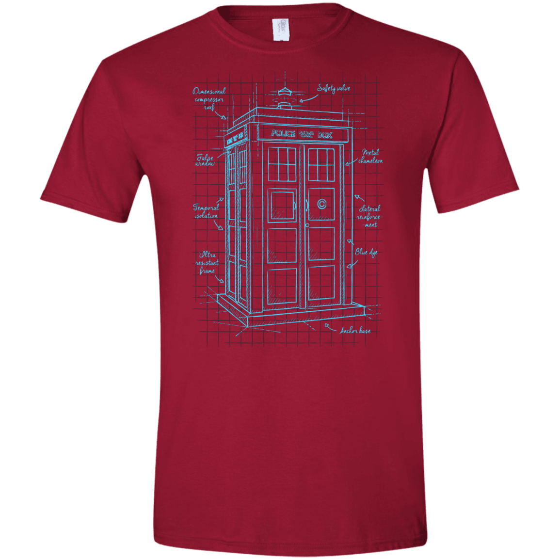 Tardis Plan Men's Semi-Fitted Softstyle