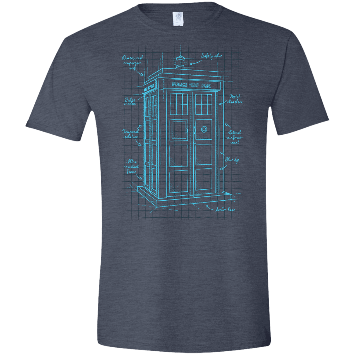 Tardis Plan Men's Semi-Fitted Softstyle