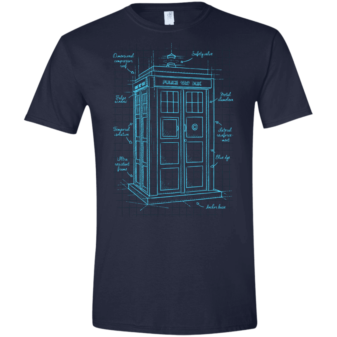 Tardis Plan Men's Semi-Fitted Softstyle
