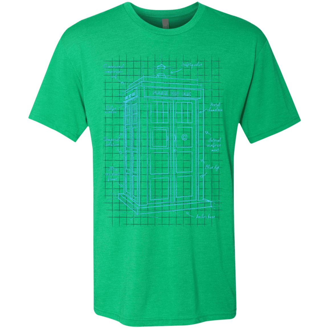 T-Shirts Envy / S Tardis Plan Men's Triblend T-Shirt