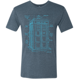 T-Shirts Indigo / S Tardis Plan Men's Triblend T-Shirt
