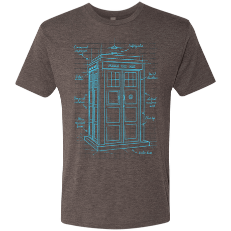 T-Shirts Macchiato / S Tardis Plan Men's Triblend T-Shirt