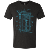 T-Shirts Vintage Black / S Tardis Plan Men's Triblend T-Shirt