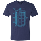 T-Shirts Vintage Navy / S Tardis Plan Men's Triblend T-Shirt