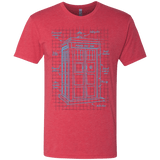 T-Shirts Vintage Red / S Tardis Plan Men's Triblend T-Shirt