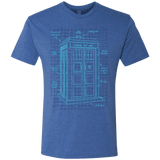 T-Shirts Vintage Royal / S Tardis Plan Men's Triblend T-Shirt
