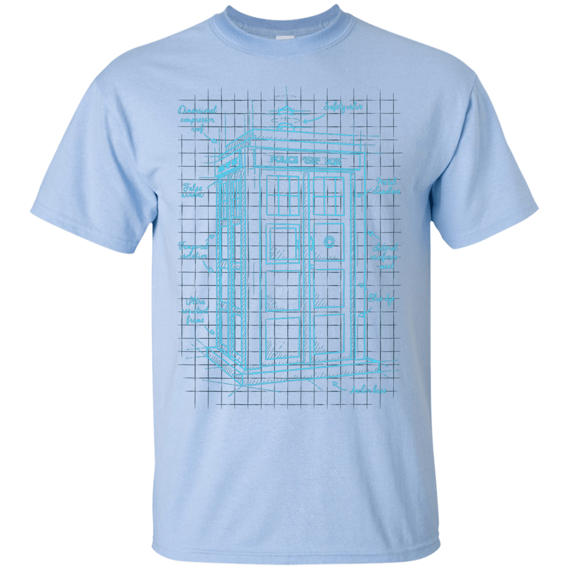 T-Shirts Light Blue / S Tardis Plan T-Shirt