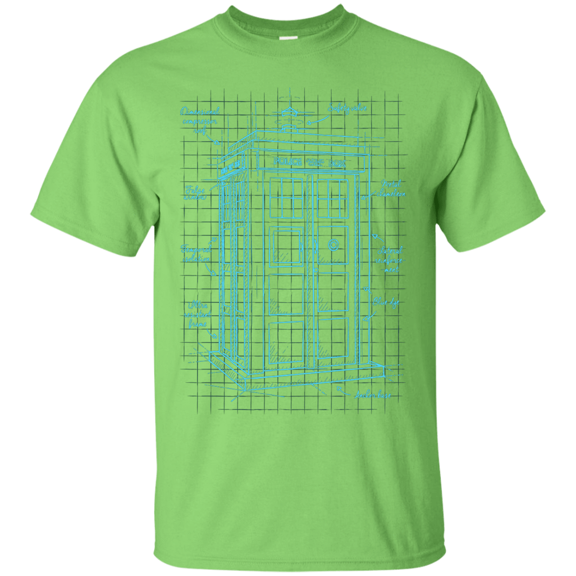 T-Shirts Lime / S Tardis Plan T-Shirt