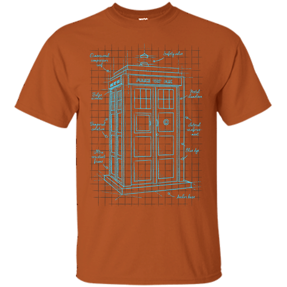 T-Shirts Texas Orange / S Tardis Plan T-Shirt