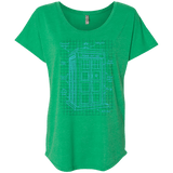 Tardis Plan Triblend Dolman Sleeve