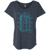 Tardis Plan Triblend Dolman Sleeve