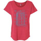 Tardis Plan Triblend Dolman Sleeve