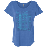 Tardis Plan Triblend Dolman Sleeve