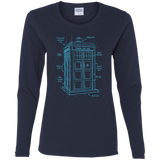 T-Shirts Navy / S Tardis Plan Women's Long Sleeve T-Shirt