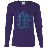 T-Shirts Purple / S Tardis Plan Women's Long Sleeve T-Shirt