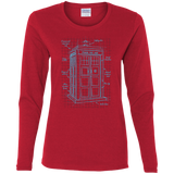 T-Shirts Red / S Tardis Plan Women's Long Sleeve T-Shirt