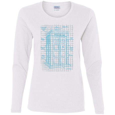 T-Shirts White / S Tardis Plan Women's Long Sleeve T-Shirt