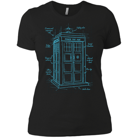 T-Shirts Black / X-Small Tardis Plan Women's Premium T-Shirt