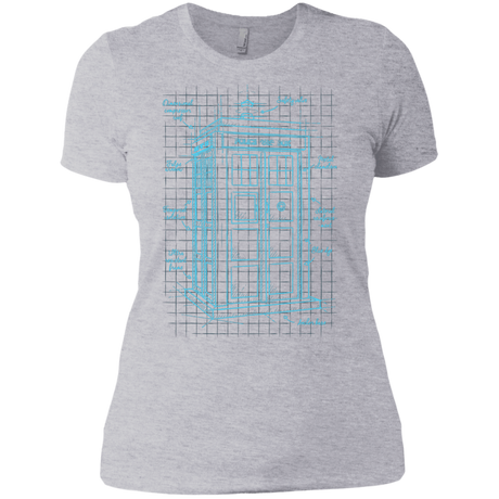 T-Shirts Heather Grey / X-Small Tardis Plan Women's Premium T-Shirt