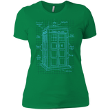 T-Shirts Kelly Green / X-Small Tardis Plan Women's Premium T-Shirt