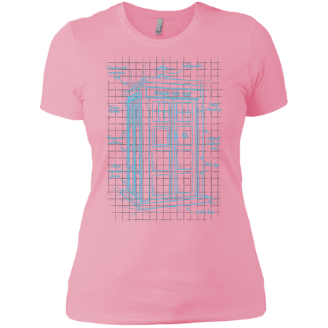 T-Shirts Light Pink / X-Small Tardis Plan Women's Premium T-Shirt
