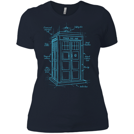T-Shirts Midnight Navy / X-Small Tardis Plan Women's Premium T-Shirt