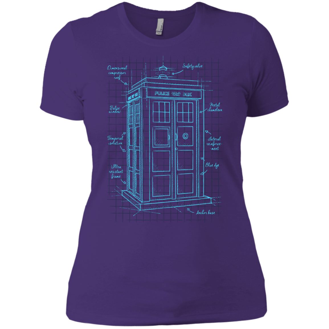 T-Shirts Purple Rush/ / X-Small Tardis Plan Women's Premium T-Shirt