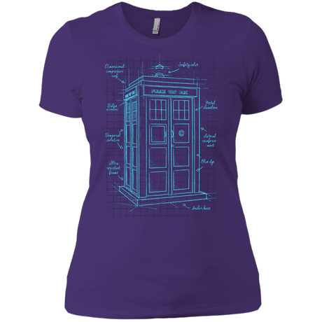 T-Shirts Purple Rush/ / X-Small Tardis Plan Women's Premium T-Shirt