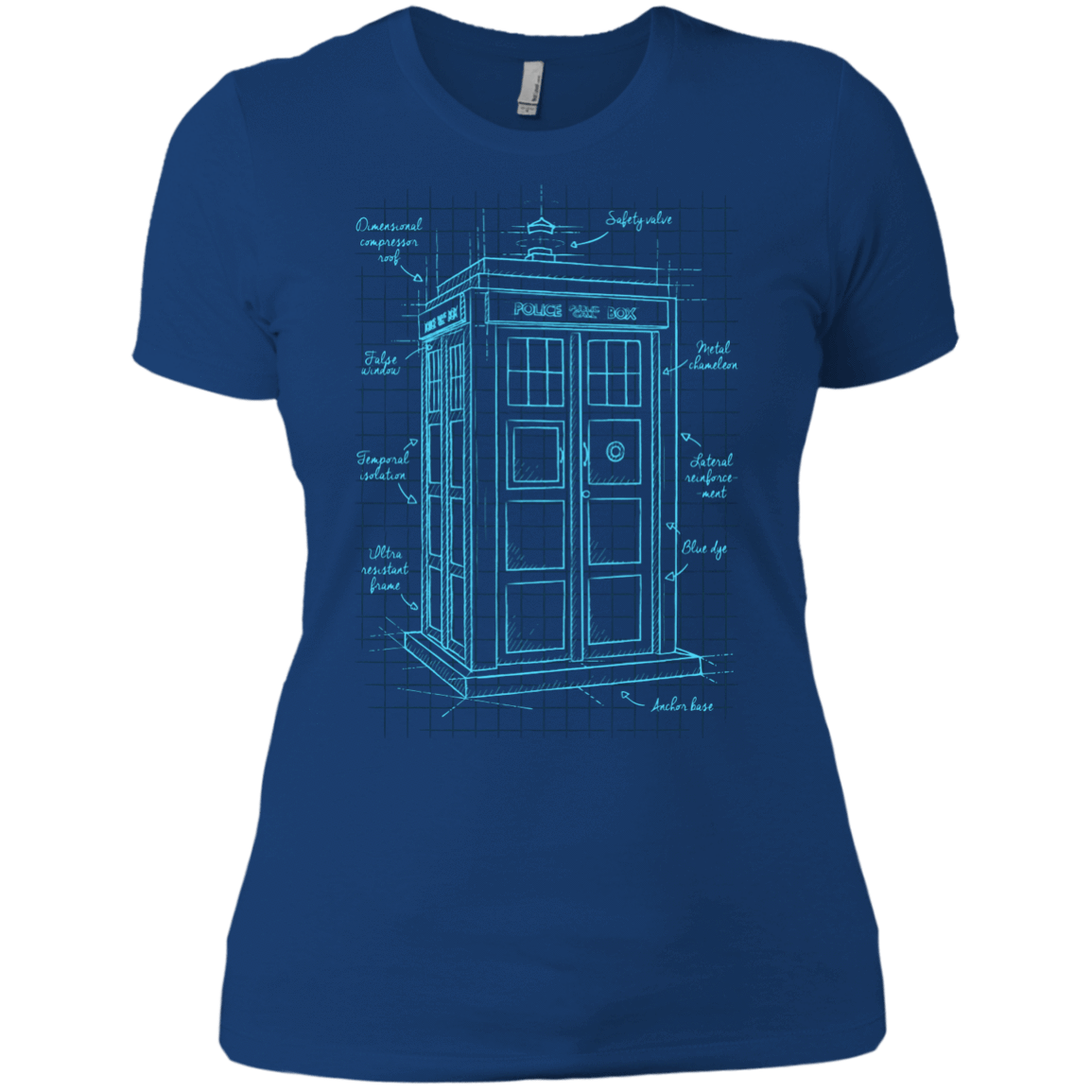 T-Shirts Royal / X-Small Tardis Plan Women's Premium T-Shirt