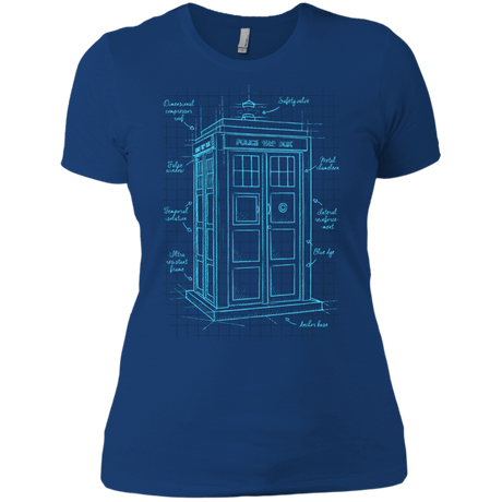 T-Shirts Royal / X-Small Tardis Plan Women's Premium T-Shirt