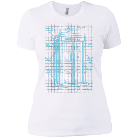 T-Shirts White / X-Small Tardis Plan Women's Premium T-Shirt