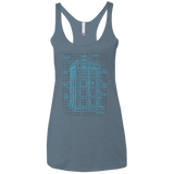 Tardis Plan Women's Triblend Racerback Tank