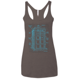 Tardis Plan Women's Triblend Racerback Tank