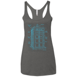 Tardis Plan Women's Triblend Racerback Tank