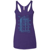 Tardis Plan Women's Triblend Racerback Tank