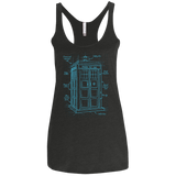 Tardis Plan Women's Triblend Racerback Tank