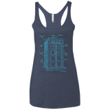 Tardis Plan Women's Triblend Racerback Tank