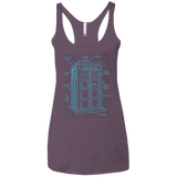 Tardis Plan Women's Triblend Racerback Tank