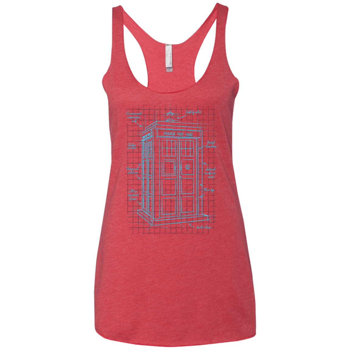 Tardis Plan Women's Triblend Racerback Tank