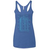 Tardis Plan Women's Triblend Racerback Tank