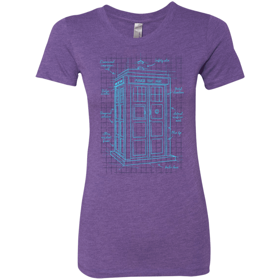 T-Shirts Purple Rush / S Tardis Plan Women's Triblend T-Shirt